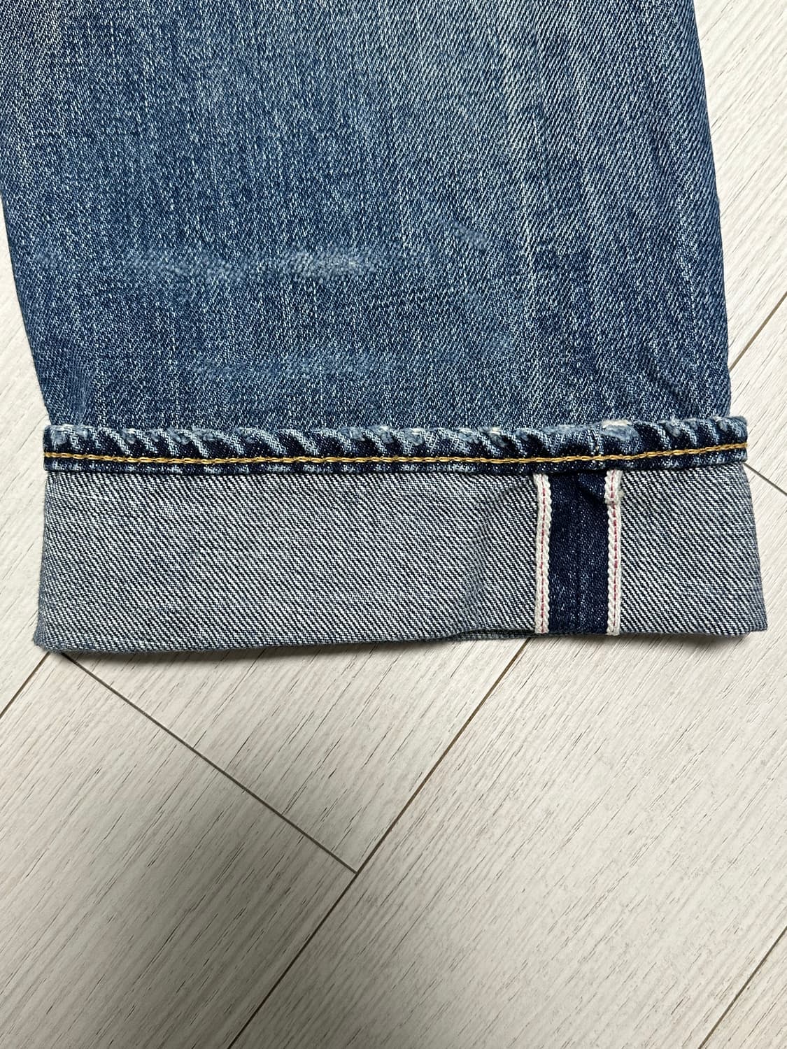 Fdmtl denim 클래식 스트레이트 펀드멘탈 보로 데님 상품이미지6