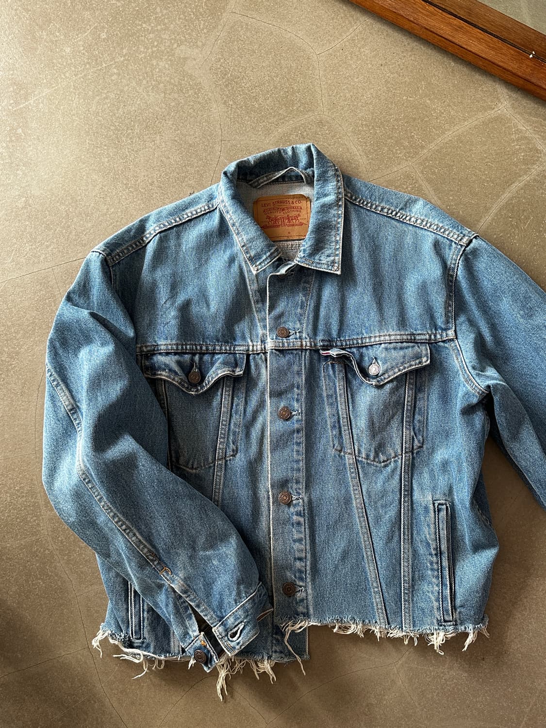90s Levis 75525 컷오프 데님 트러커 자켓 canada 상품이미지7