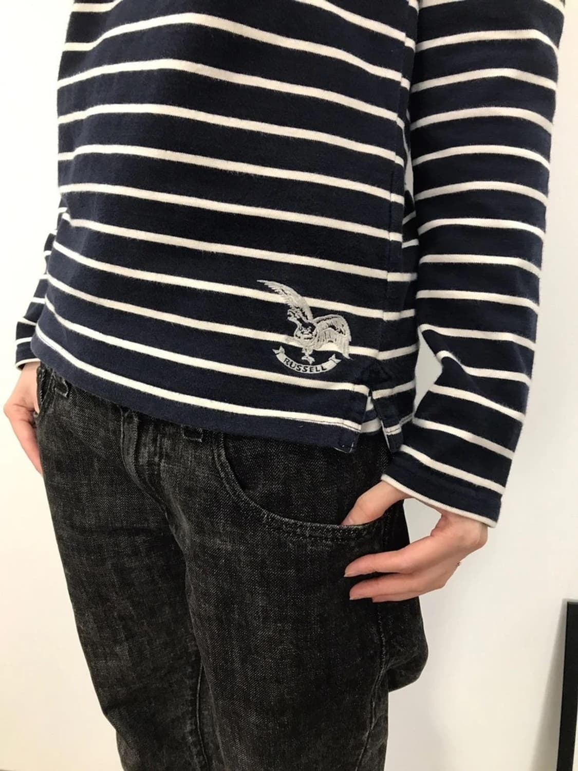Russell Athletic Stripe Boatneck Tee 상품이미지2