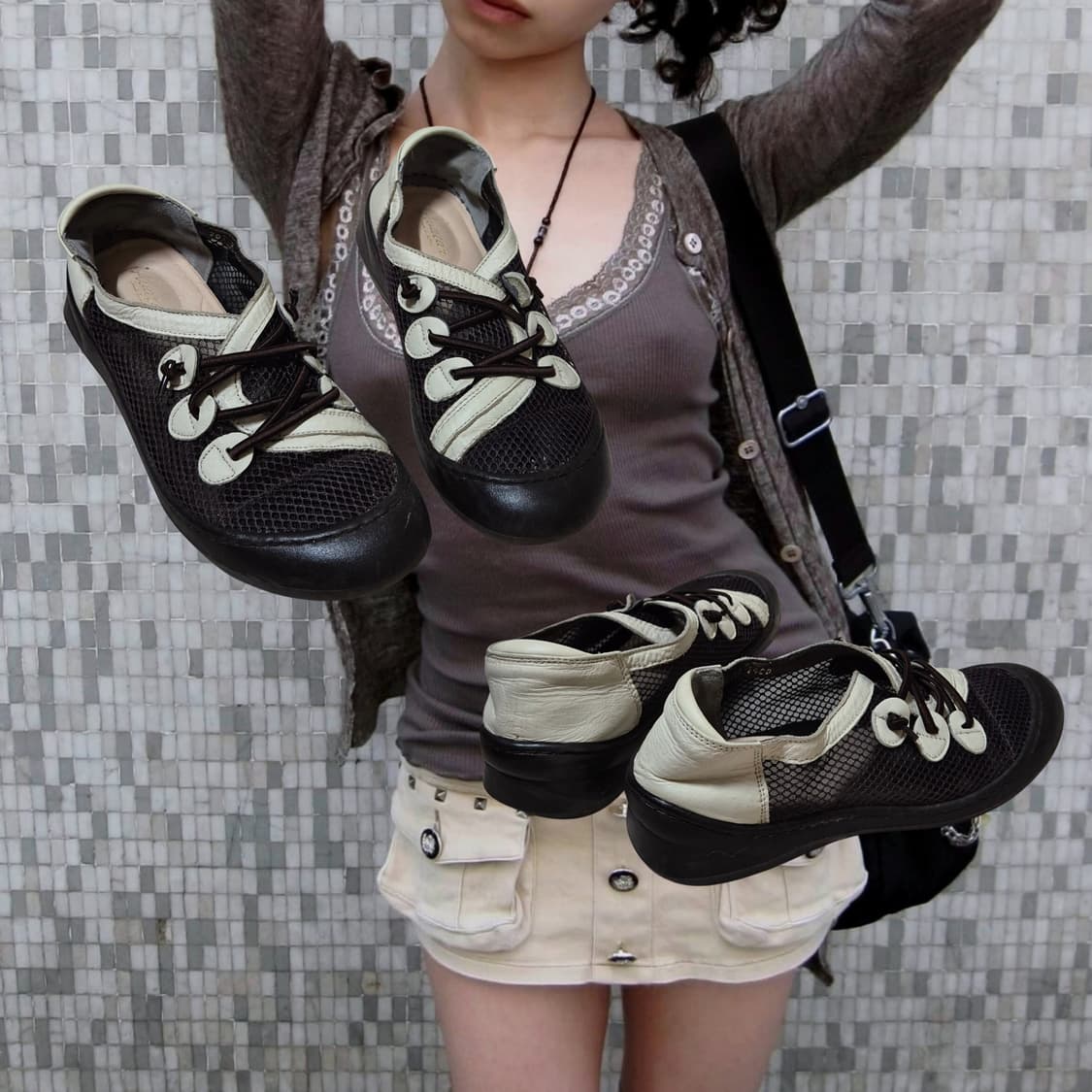 Vintage CoCoball 2000s eyelet flat shoes 상품이미지2