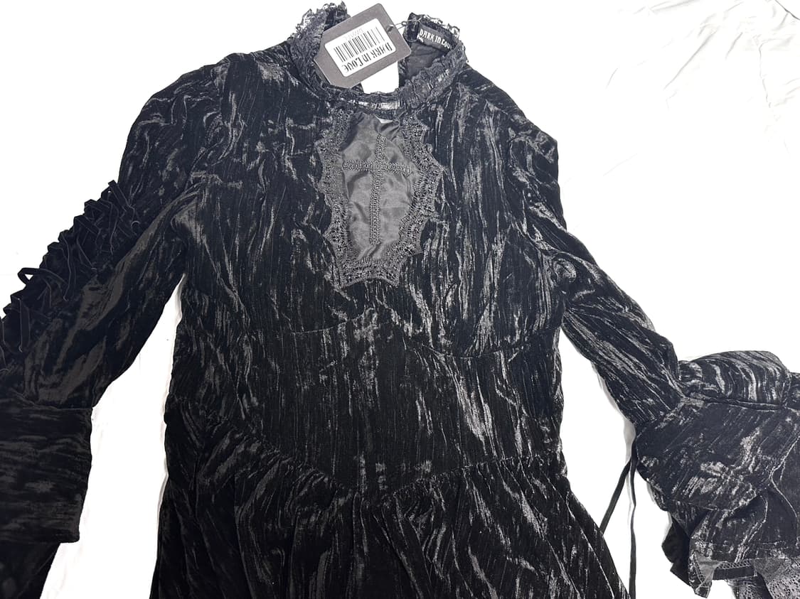 Dark in love 다크인러브 벨벳 고딕 드레스 상품이미지2