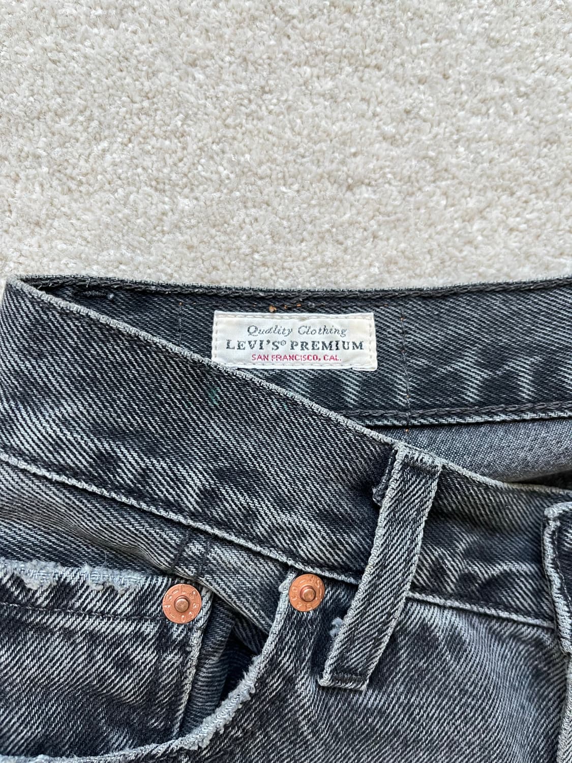 Levi's 501 프리미엄 그레이 워싱 스트레이트 데님 (24-25) 상품이미지6