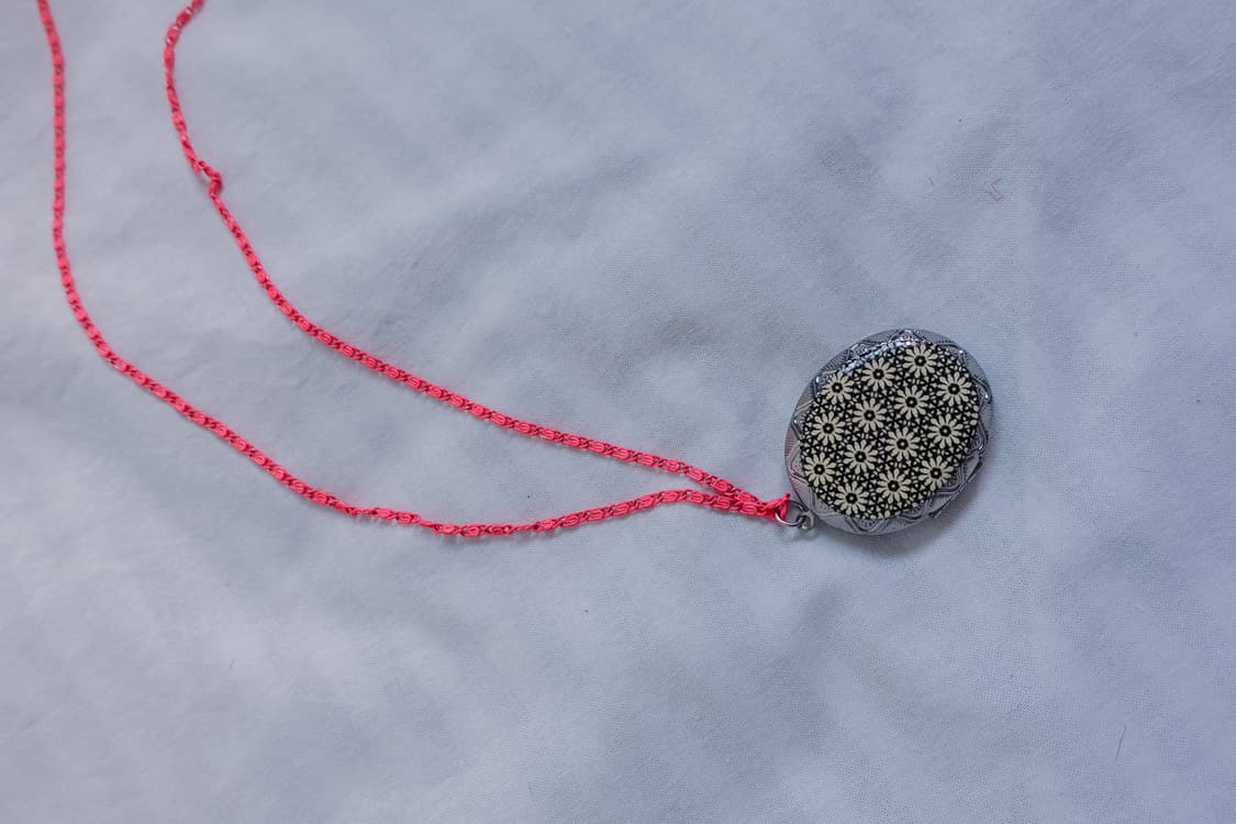 sliver pink charm necklace 상품이미지2