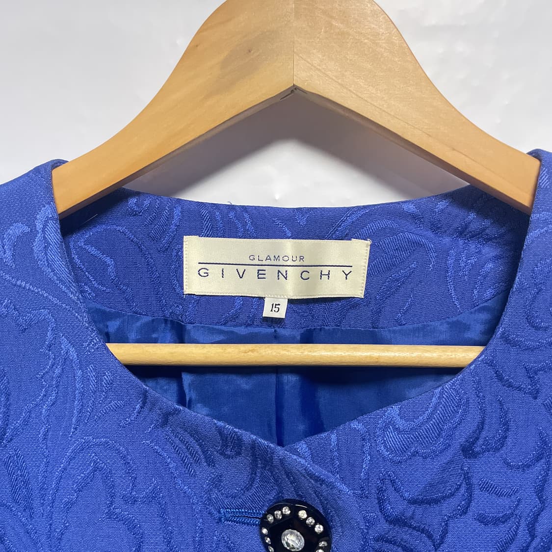 지방시 90s Givenchy Glamour 빈티지 블루 패턴 자 상품이미지3