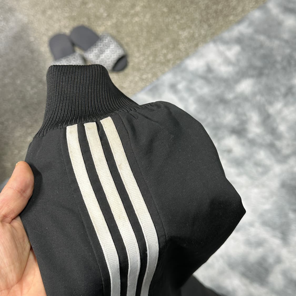 아디다스 삼선 블랙 누빔 자켓 L 상품이미지3