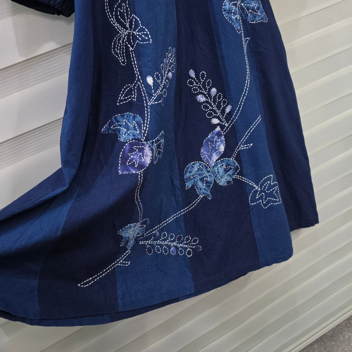 JAPAN 빈티지 인디고 반팔 원피스- 우먼프리 상품이미지5