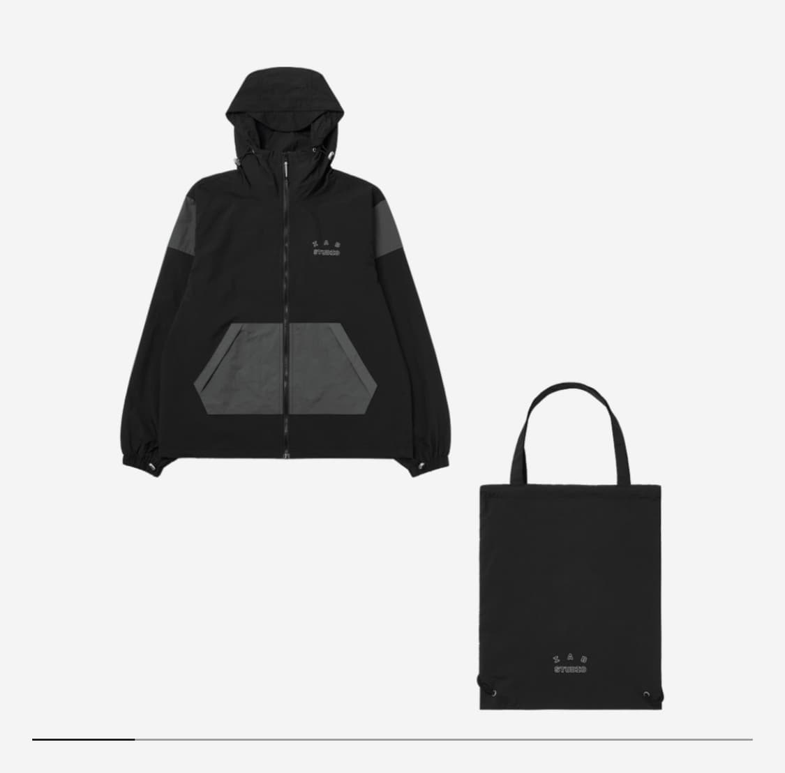 [M] 아이앱 윈드 자켓 팩 블랙 실버 바람막이 새상품 상품이미지3