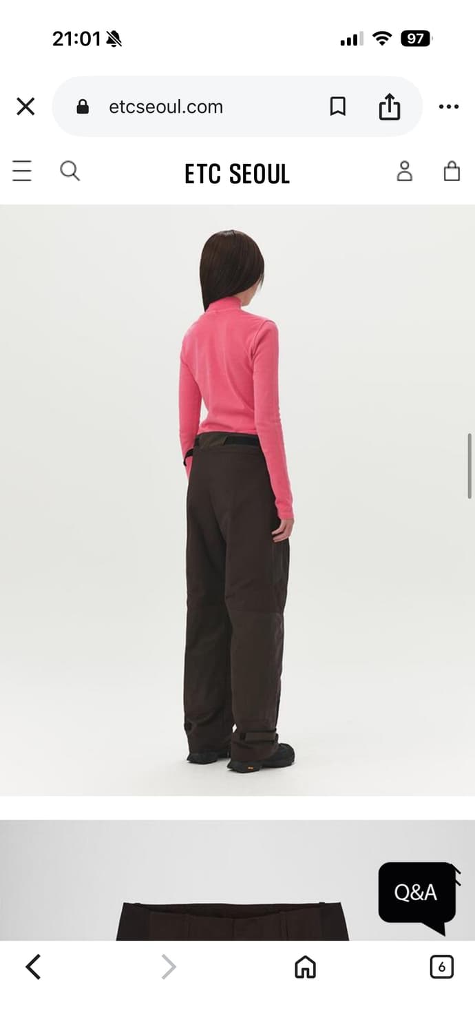 누마레ee 나일론 콤비네이션 팬츠 브라운 s 상품이미지3