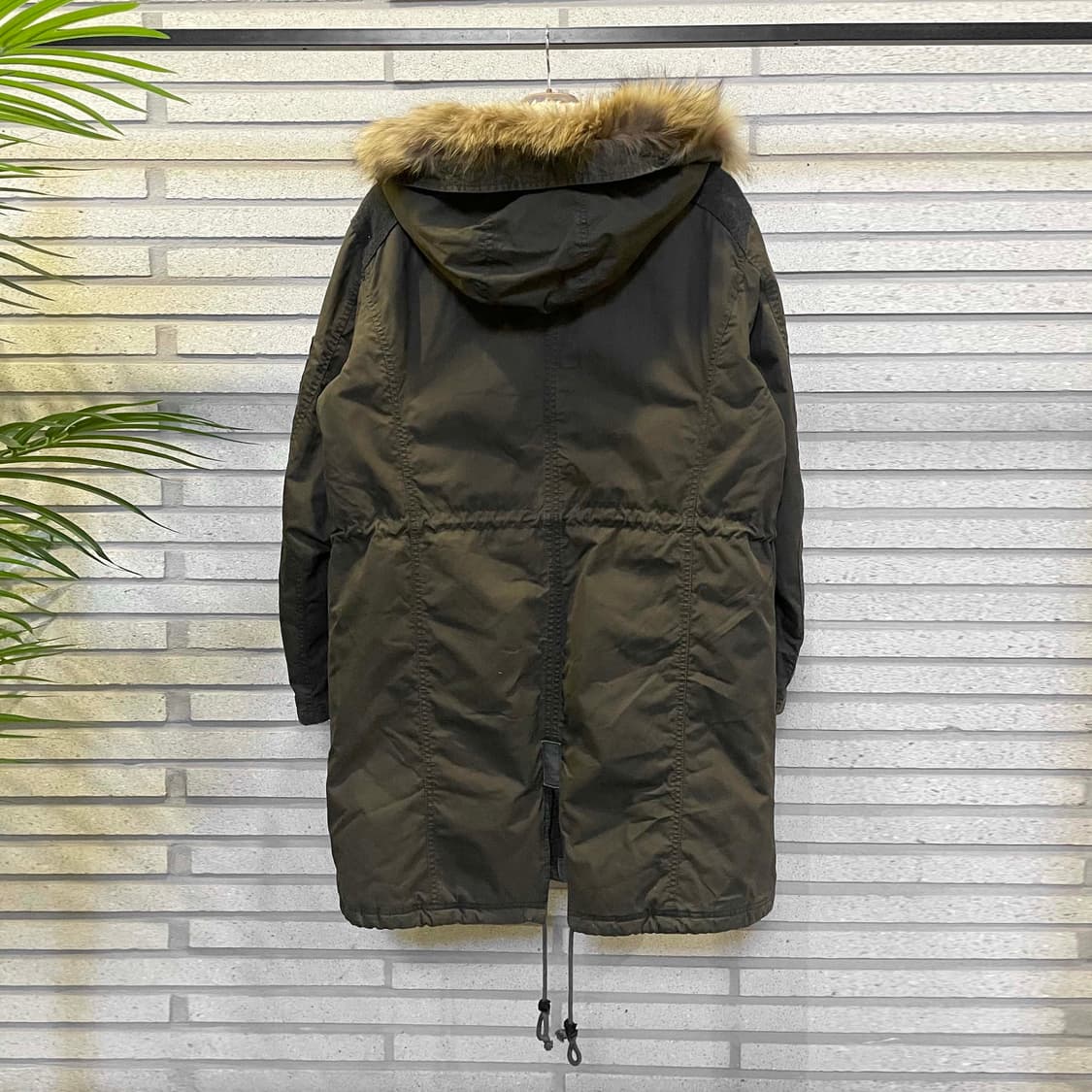 BUCKAROO 버카루 퍼후드 밀리터리 파카 멀티포켓 스트링 디테일 카키 상품이미지3