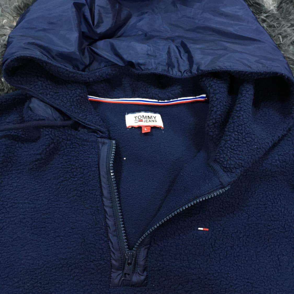 투티/0242 타미힐피거 진스 뽀글이 플리스 배색 라인 상품이미지4