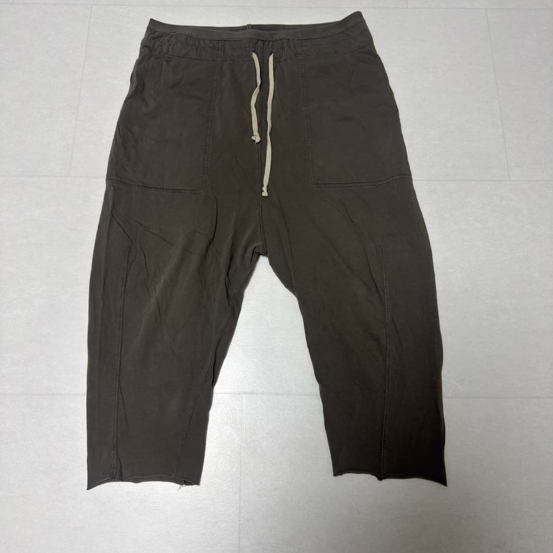 [국내, xs ] 릭오웬스 다크쉐도우 배기 팬츠 카키 브라운 상품이미지1