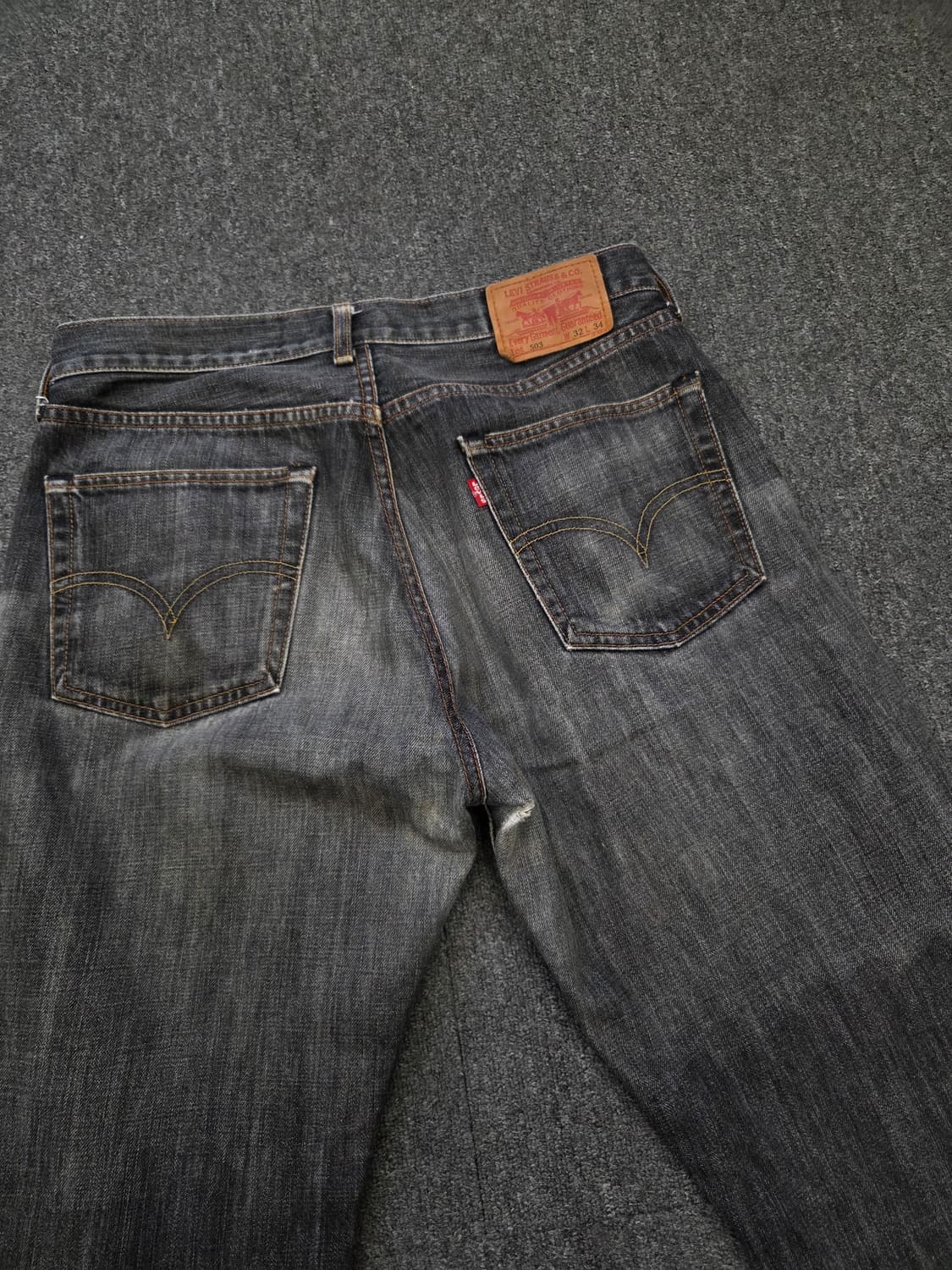 00's 리바이스 503 블랙 데님팬츠 상품이미지6