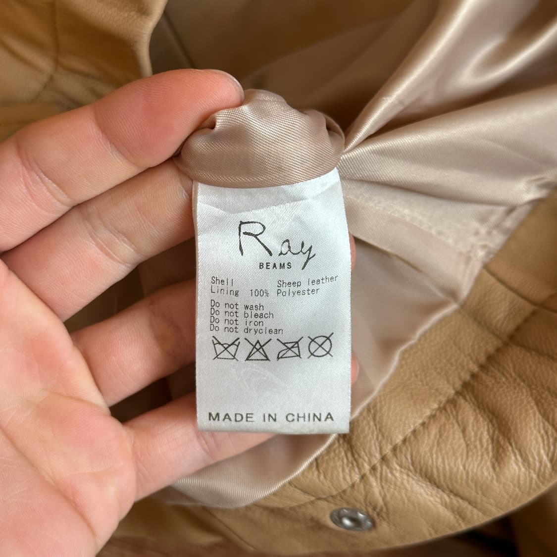 Ray beams sheepskin rider leather jacket 상품이미지9