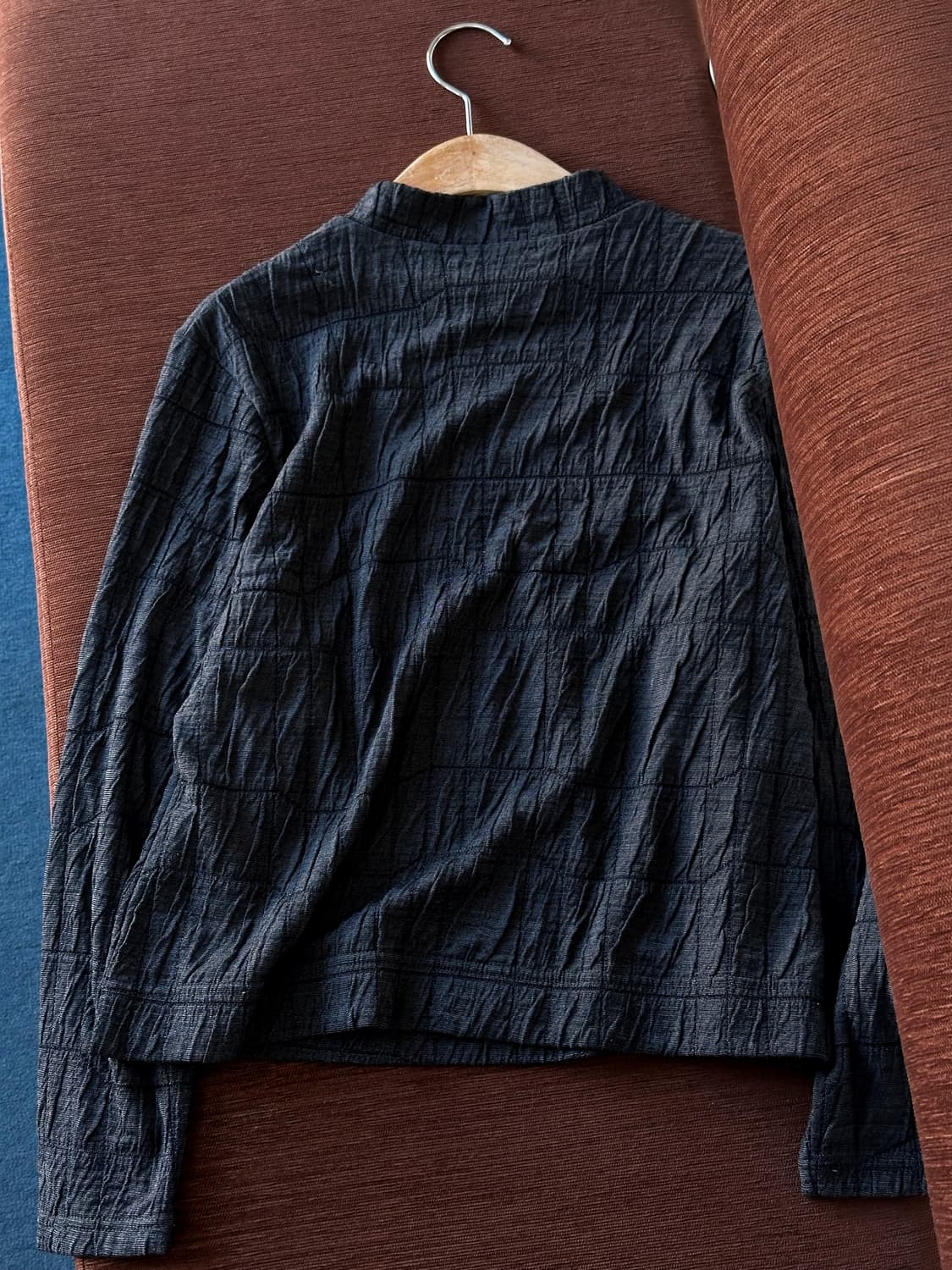 Volume pattern fabric stretched top 상품이미지7