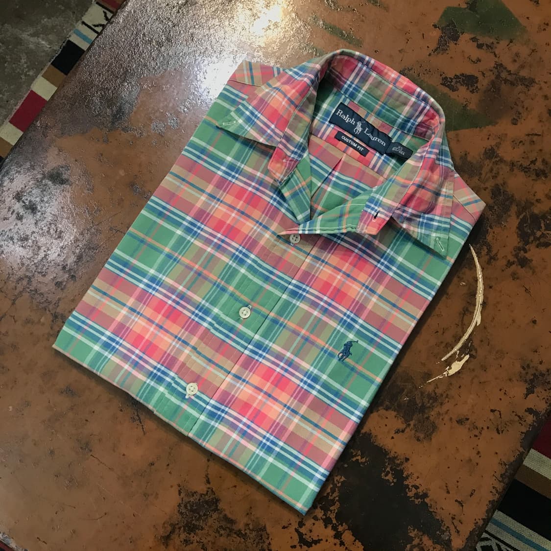 폴로랄프로렌 그린 핑크 마드라스 체크 셔츠 남성 102 여성 55 66 상품이미지1