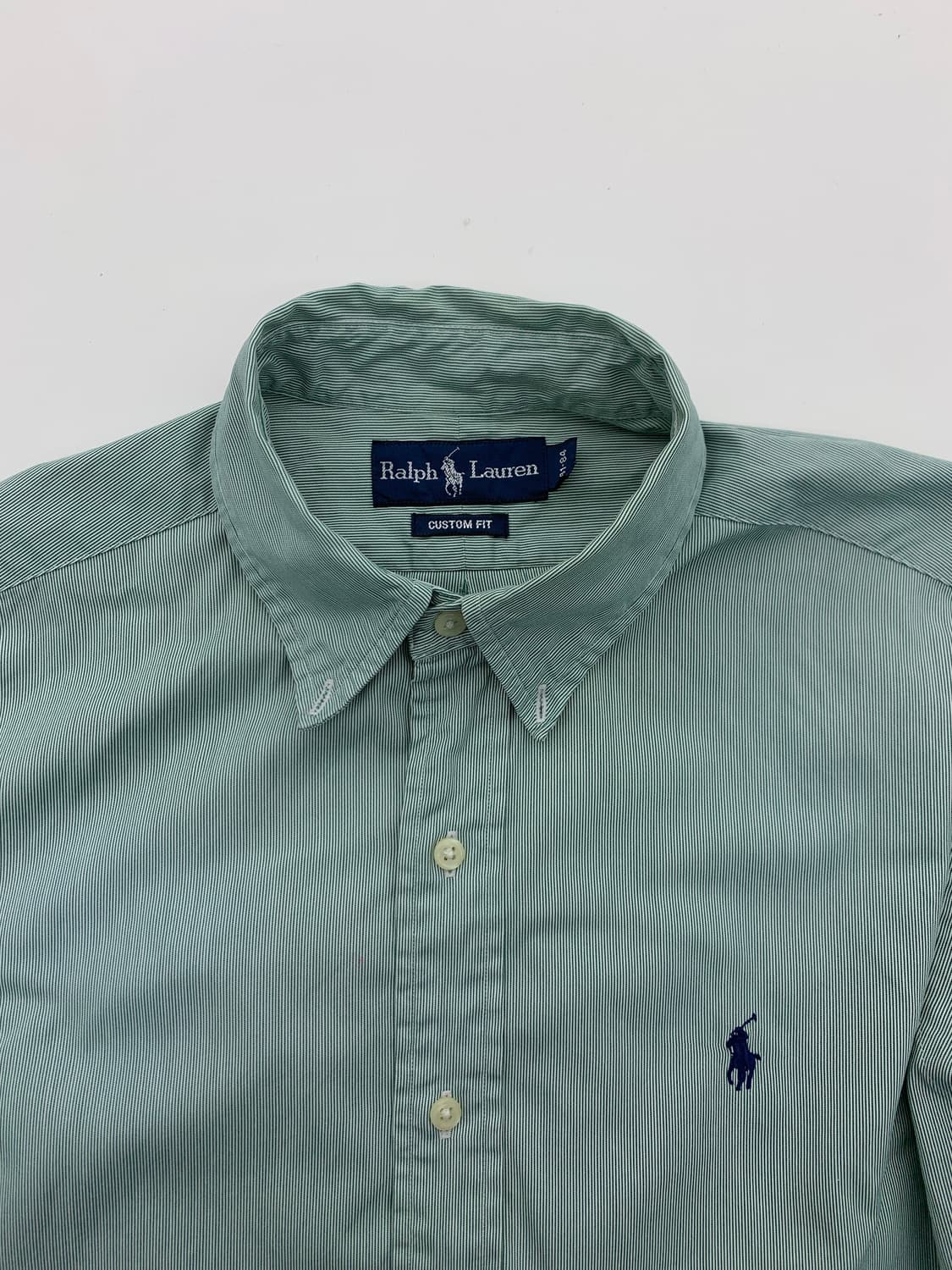 폴로 랄프로렌 그린 스트라이프 블루 포니 셔츠 상품이미지7