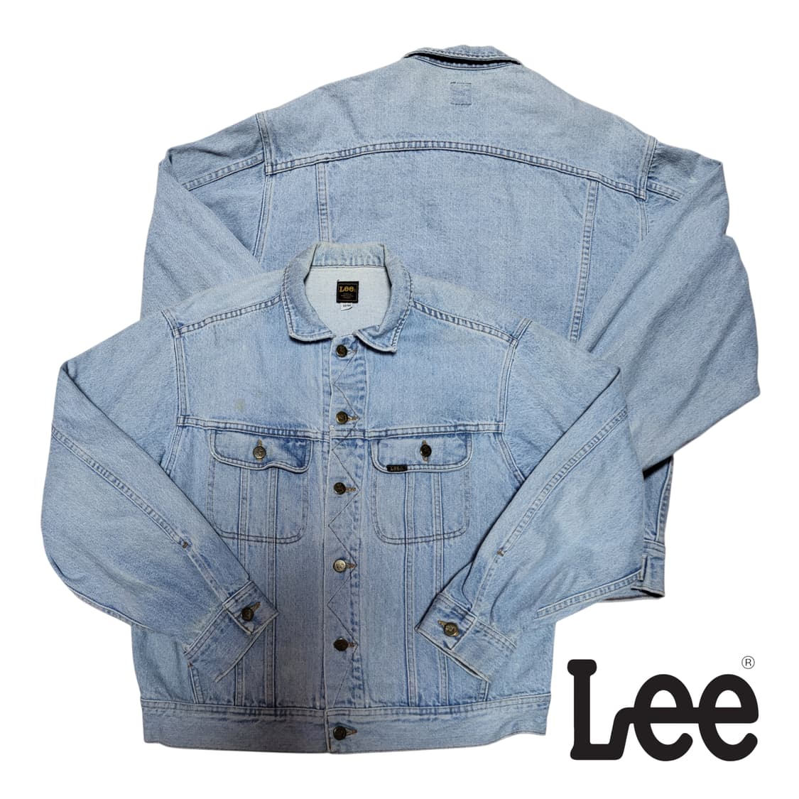 (M) made in canada 90s Lee 리 라이더 데님 청자켓 상품이미지1