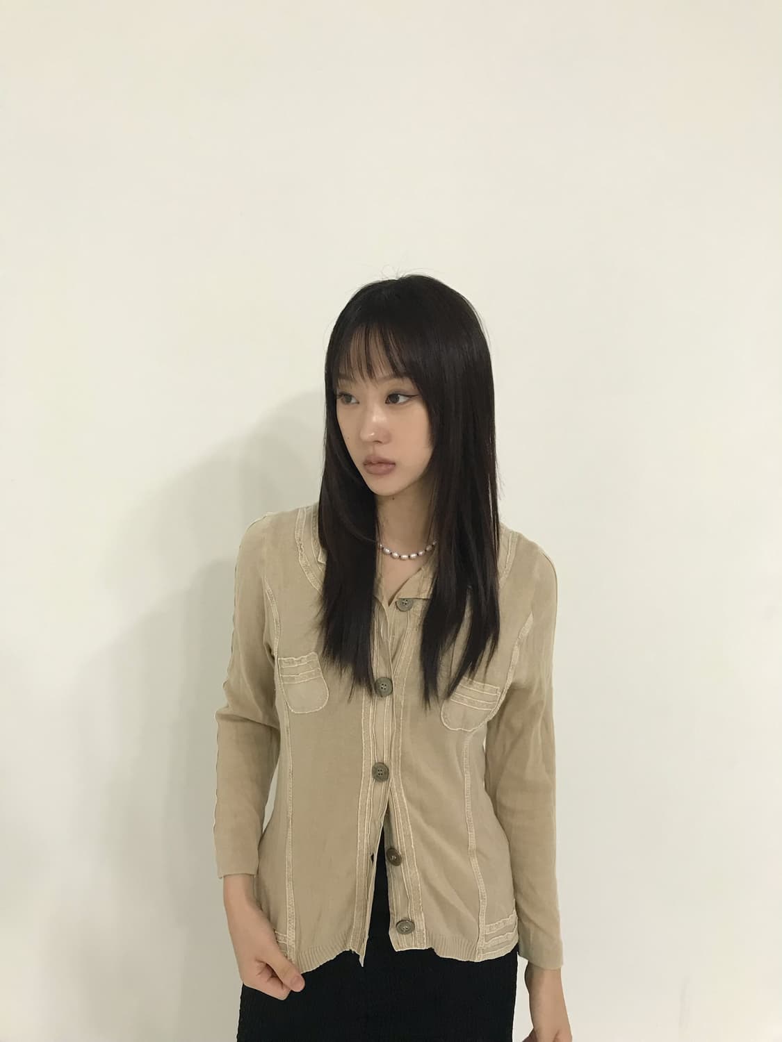 베이지 빈티지 가디건 상품이미지1