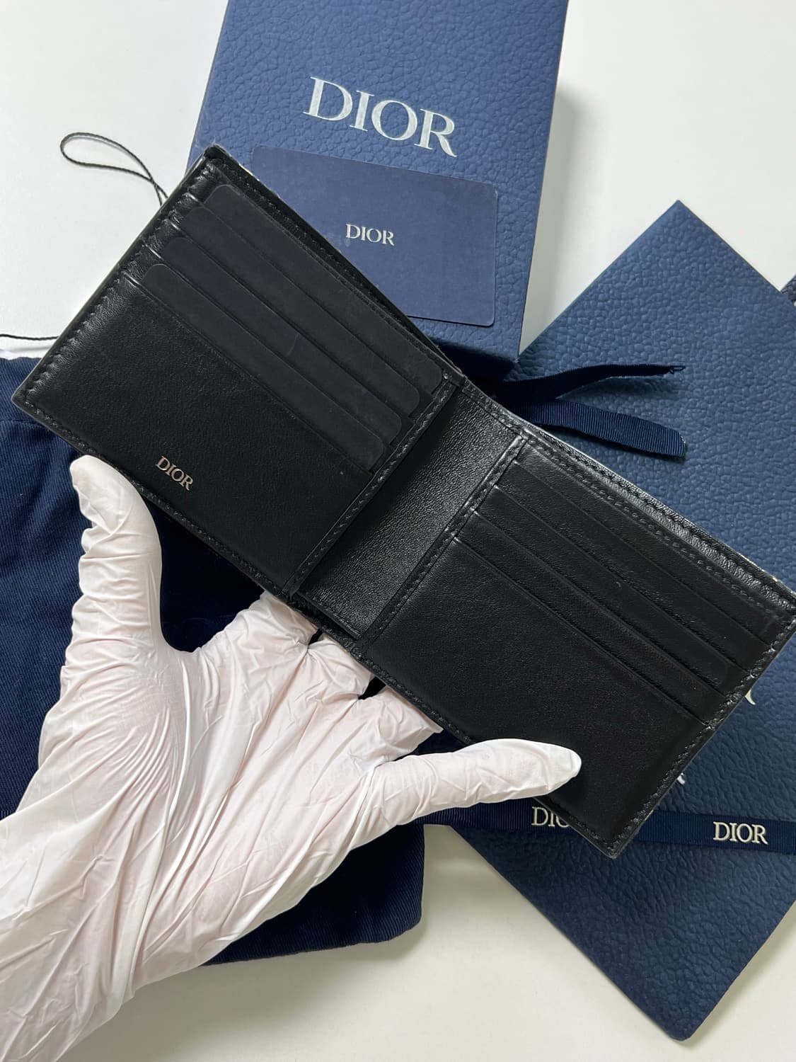 [정품] 디올 오블리크 반지갑 베이지 상품이미지6