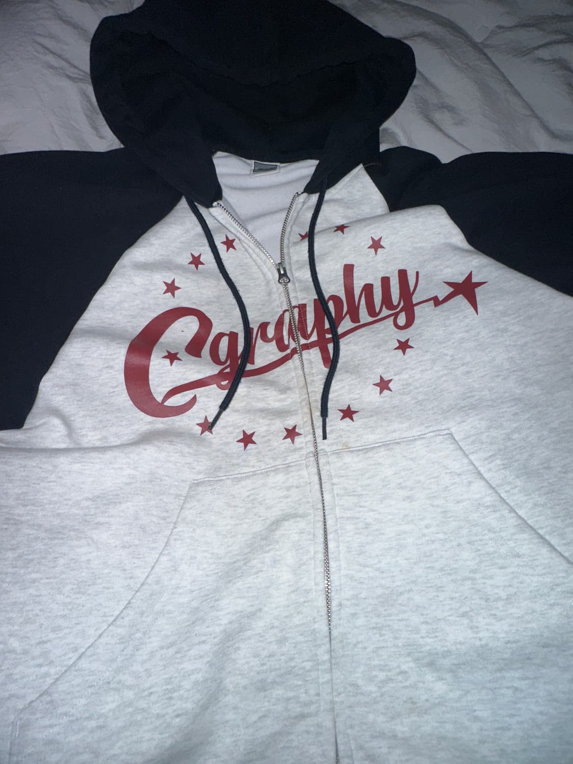 코드그라피 배색 후드집업 상품이미지7