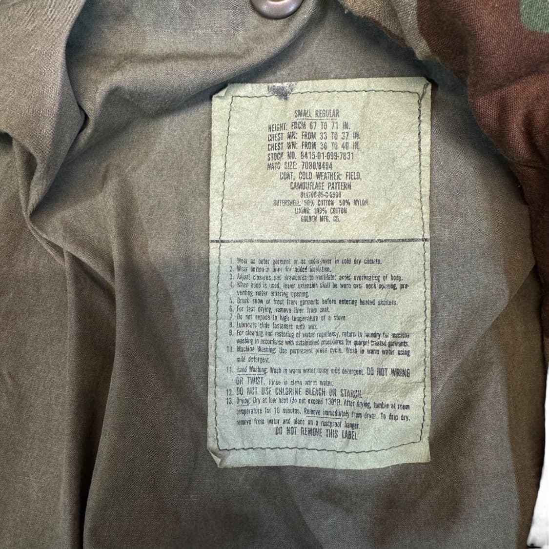 US Army 콜드웨더 필드 자켓 (M)   상품이미지6