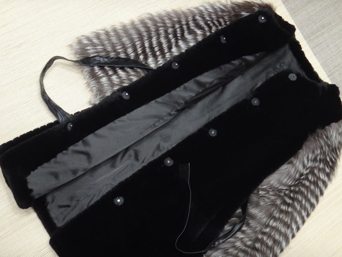 (55size) 2050STYLE 천연모피 폭스배색 코트 상품이미지3