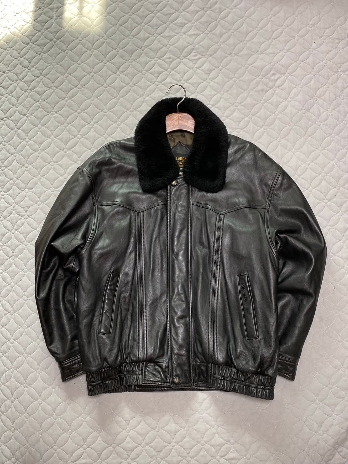 런던포그 산양가죽 봄버 자켓 상품이미지1