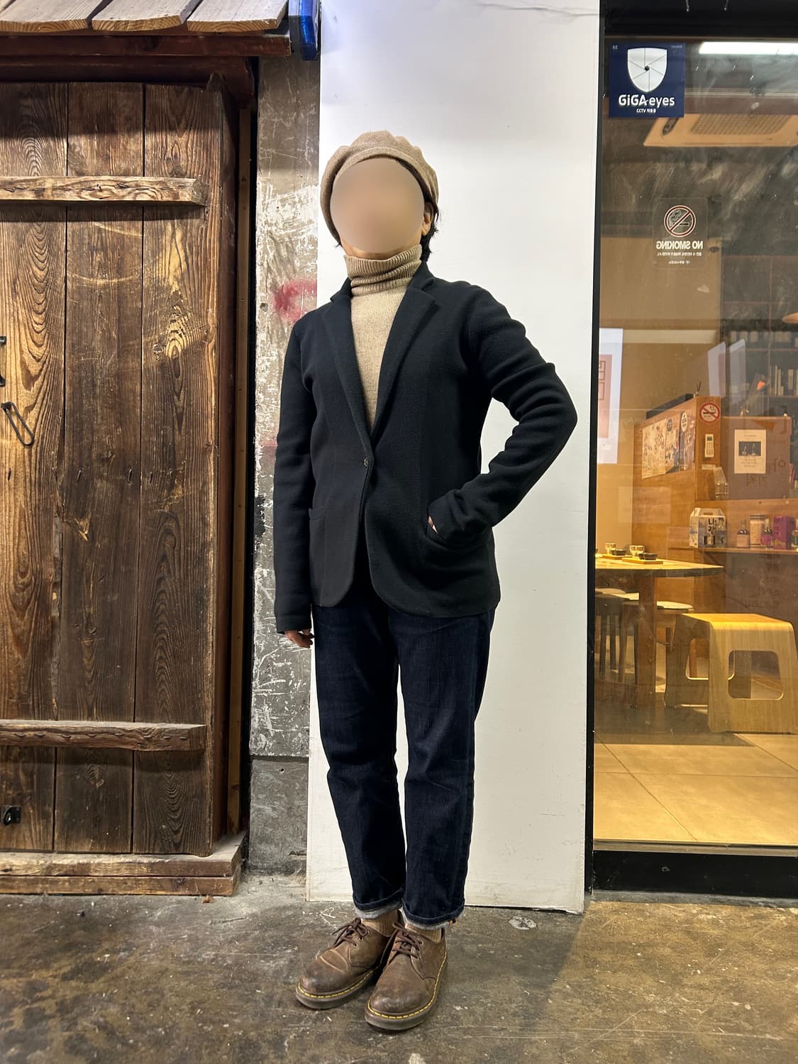 블랙 코튼 싱글 버튼 자켓 상품이미지9