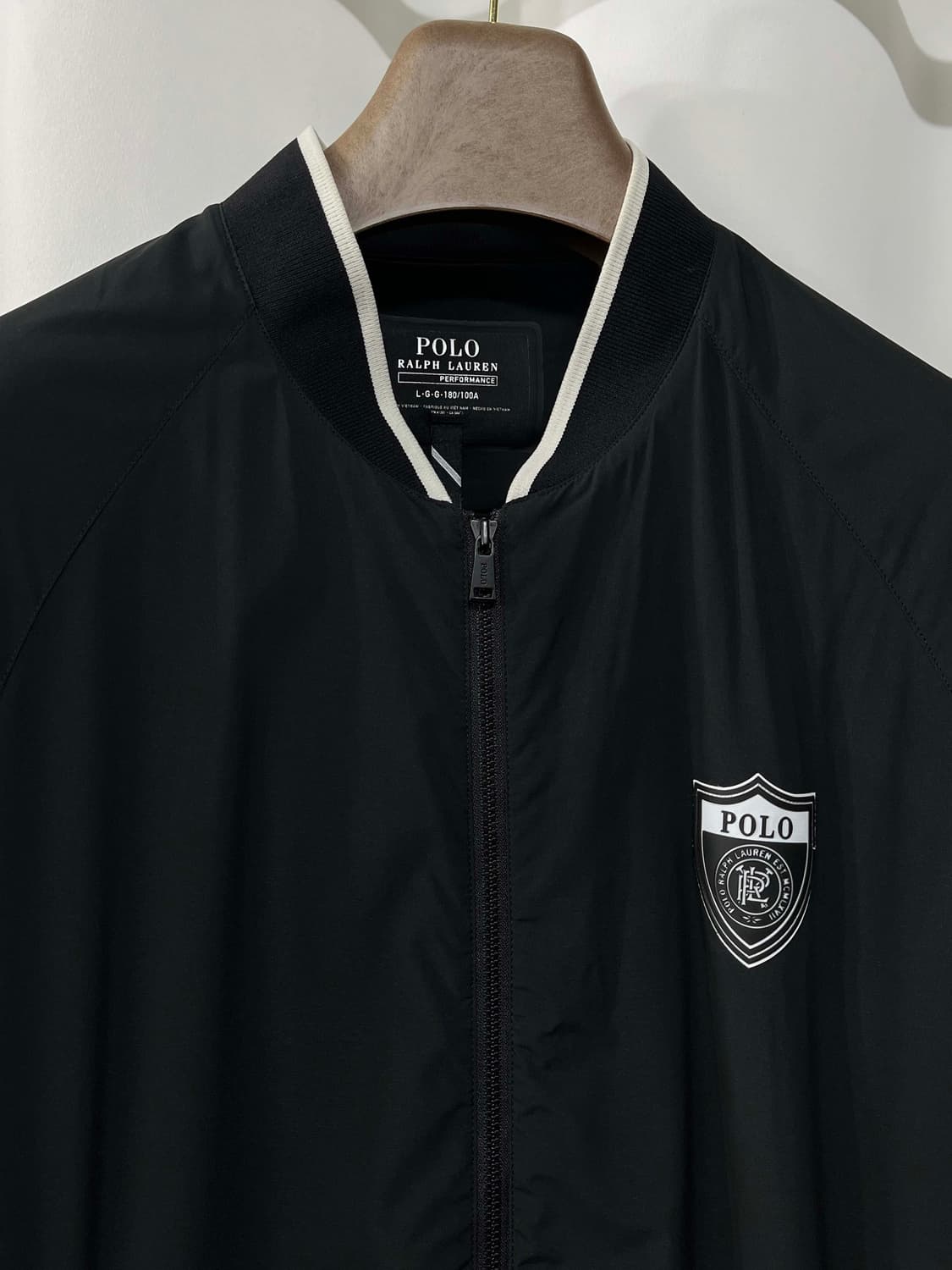 폴로 랄프로렌 블랙 p wing 스크래블 쉴드 블루종 자켓 상품이미지4