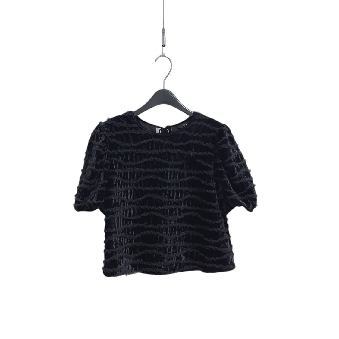 오앨 레이스 벨벳 퍼프 블라우스  상품이미지2