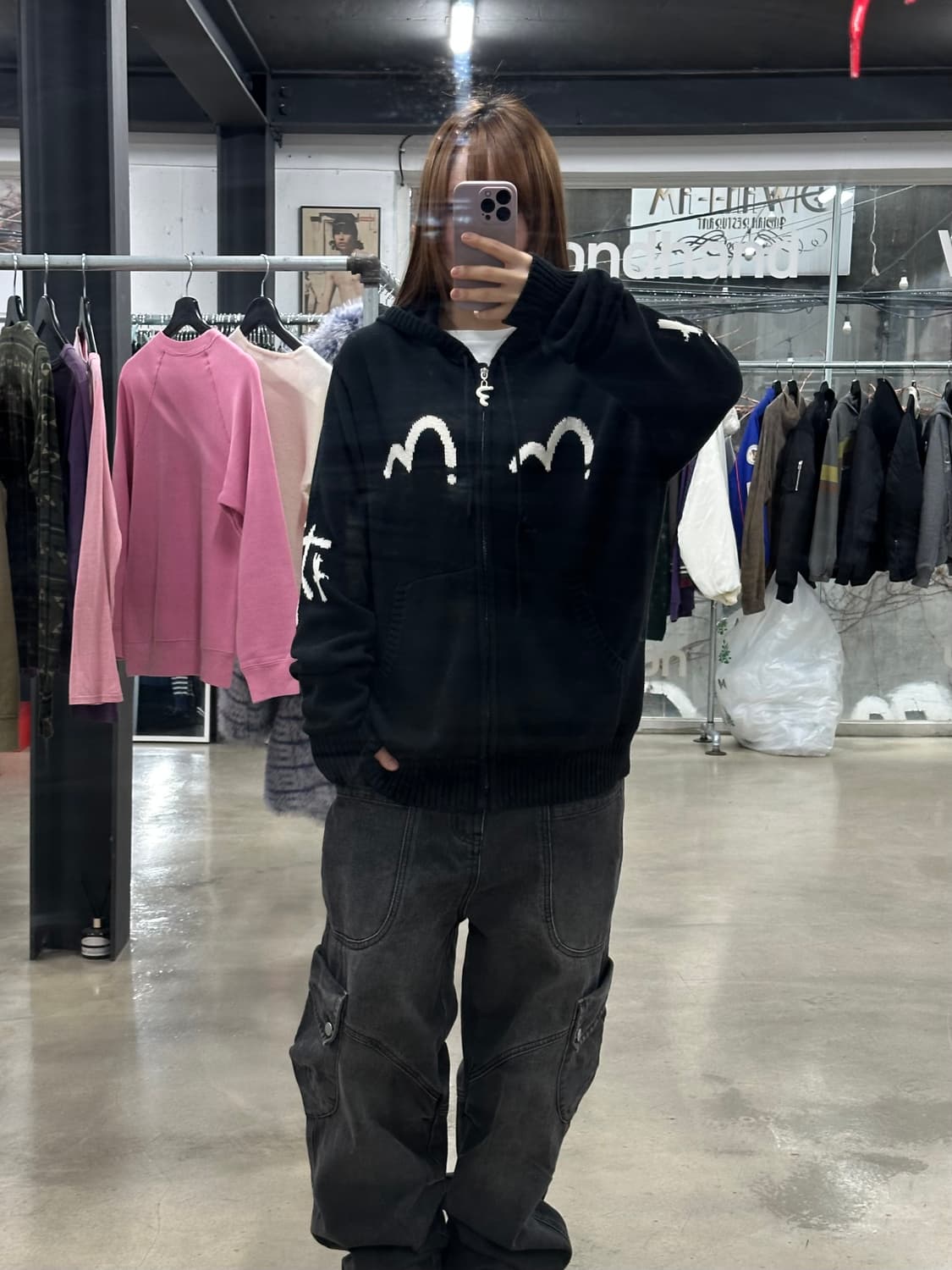 에비수 90s 다이콕 니트 후드집업 상품이미지3