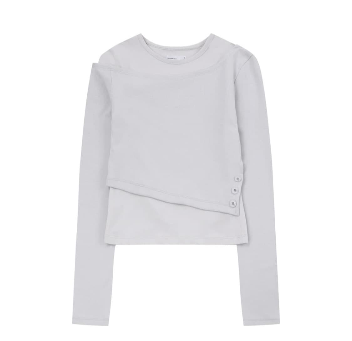 미세키 서울 Layered slit long sleeves GREY 상품이미지1