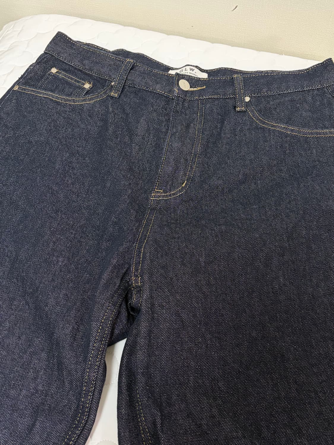 굿라이프웍스 인디고 배기 데님팬츠 상품이미지1