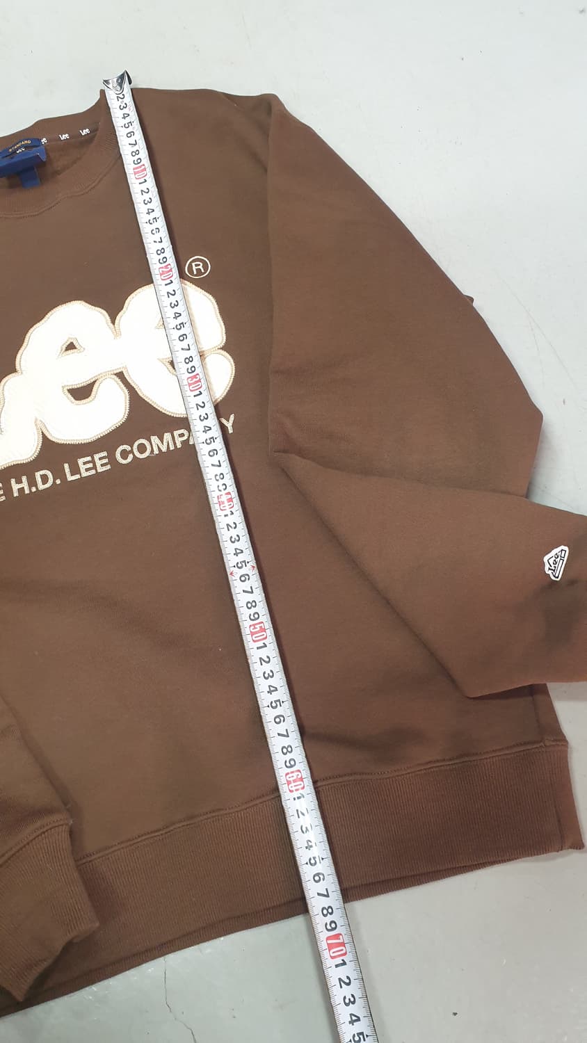 Lee 빅 로고 맨투맨 브라운 M사이즈 상품이미지3