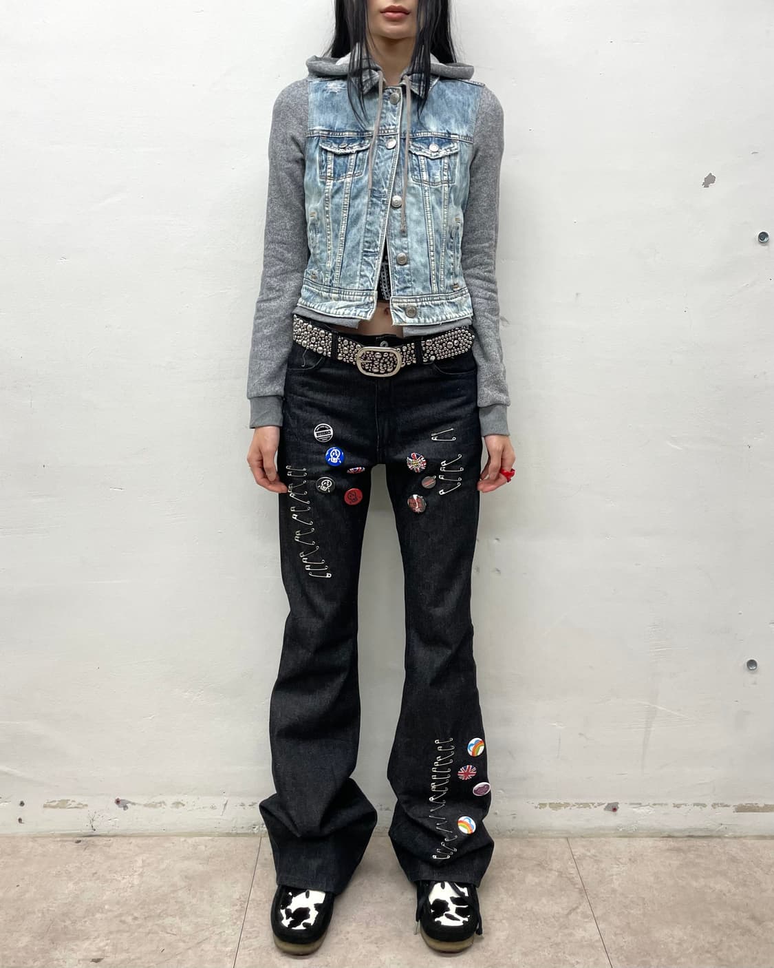  Grey hoodie denim cropped jacket  상품이미지4