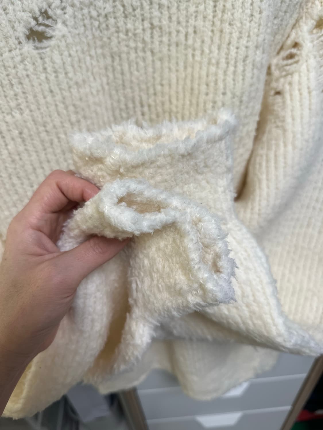 미하라야스히로 펀칭데미지니트 46사이즈 1회착 상품이미지4