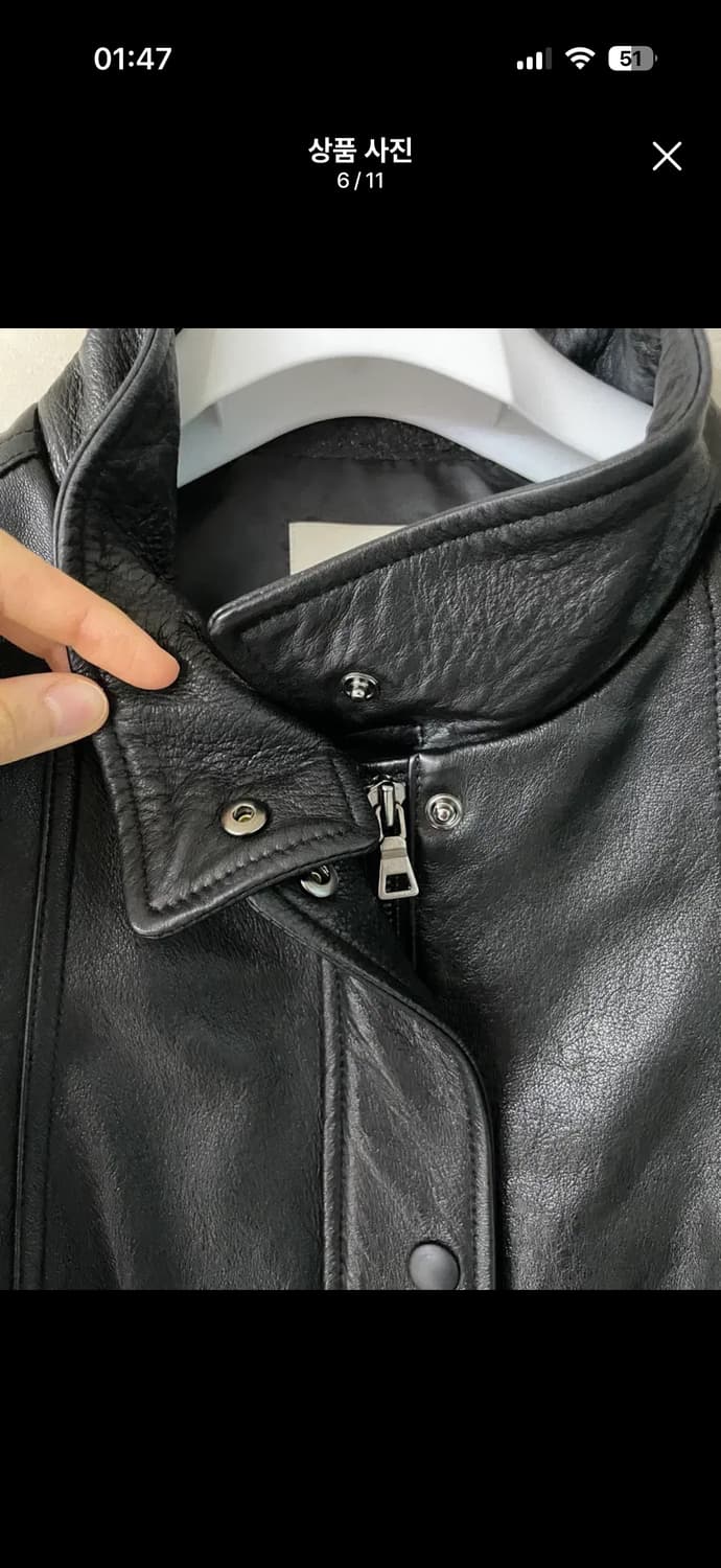 리본빛 Caden Leather Jacket 상품이미지6