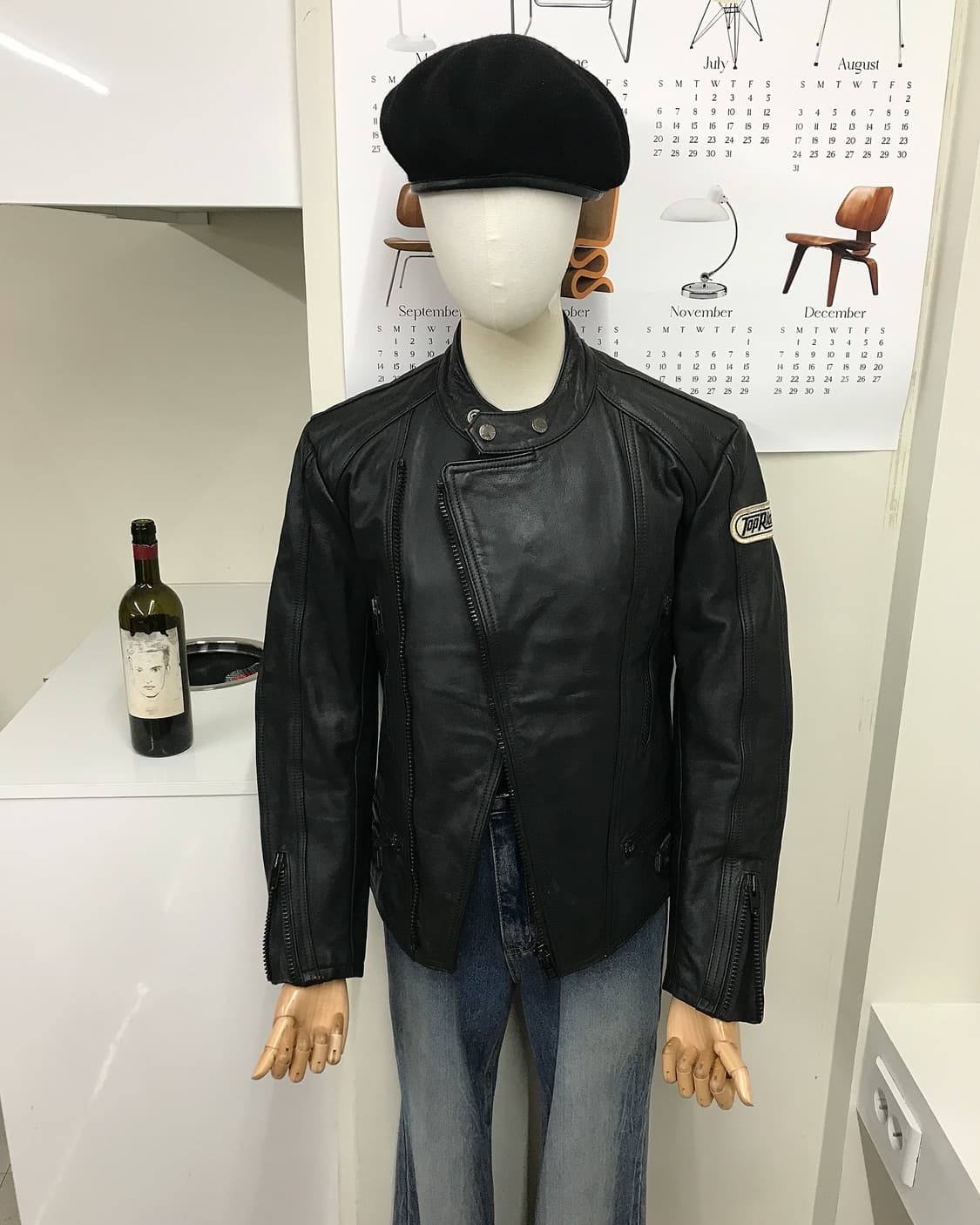 빈티지 레더 라이더 바이커 자켓 상품이미지5