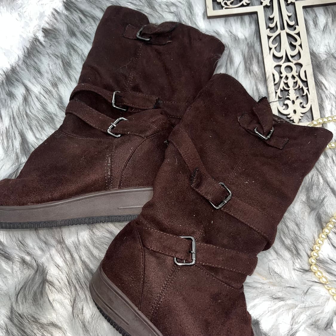 빈티지 벨트 포인트 부츠 상품이미지2