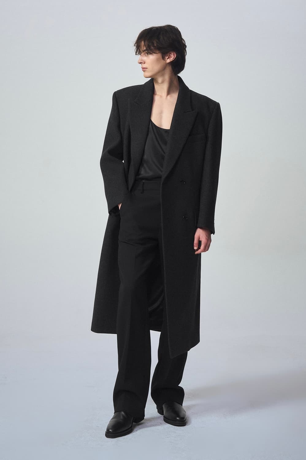 SYSTEM HOMME 파리컬렉션 더블 코트 차콜 105 상품이미지4