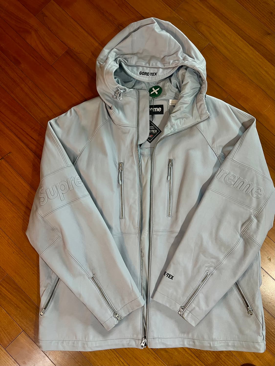 22ss 슈프림 고어텍스 레더자켓 라이트블루 상품이미지5