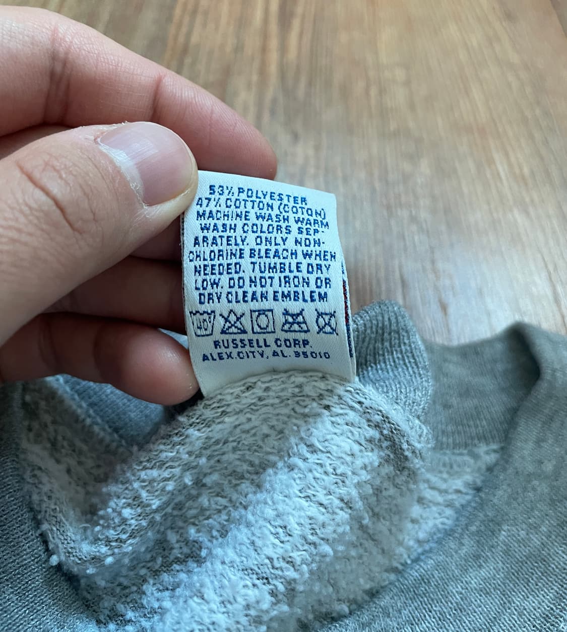 90s 러셀 애슬레틱 스웻셔츠 그레이 미제🇺🇸 상품이미지6
