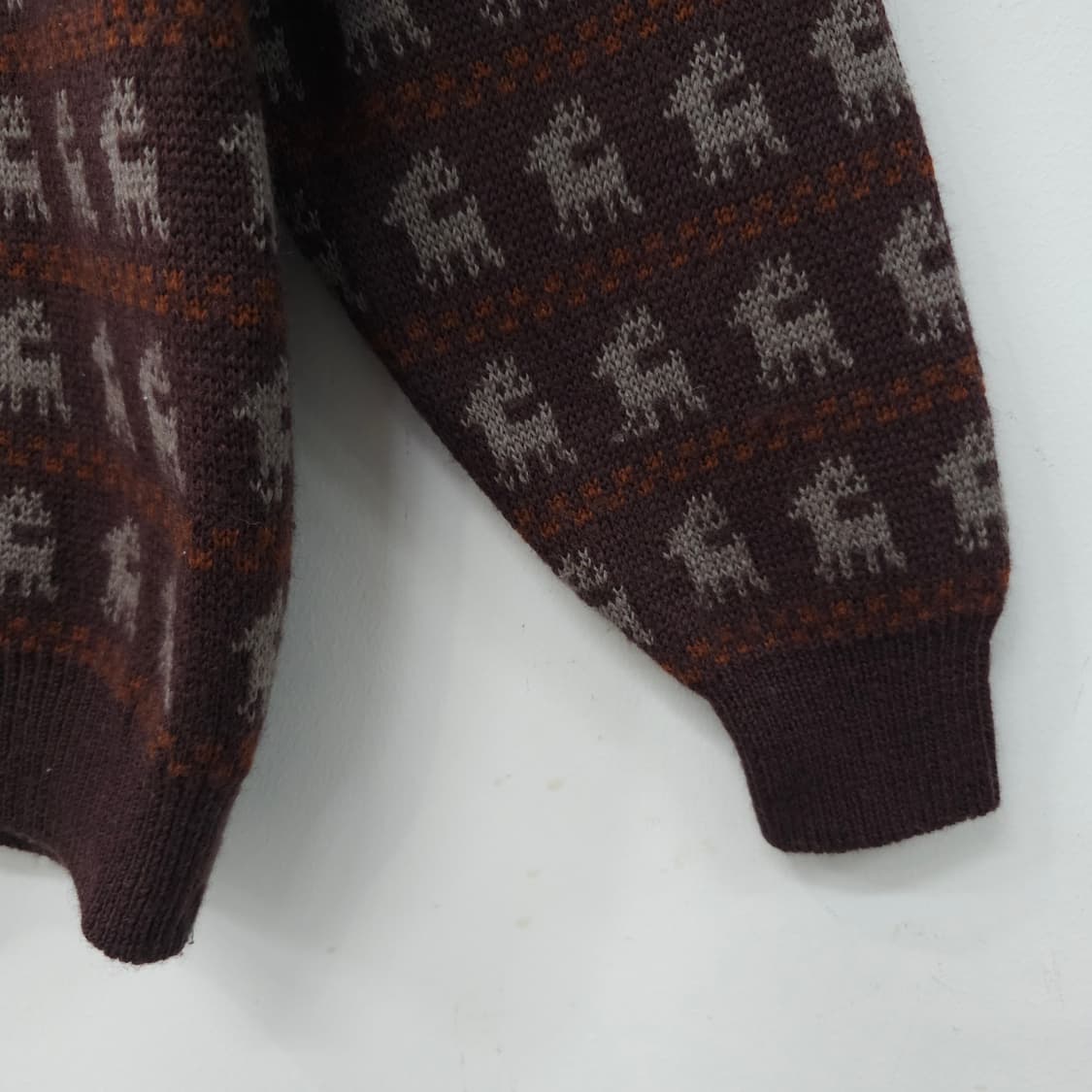 모100% 사슴패턴 빈티지니트 상품이미지4