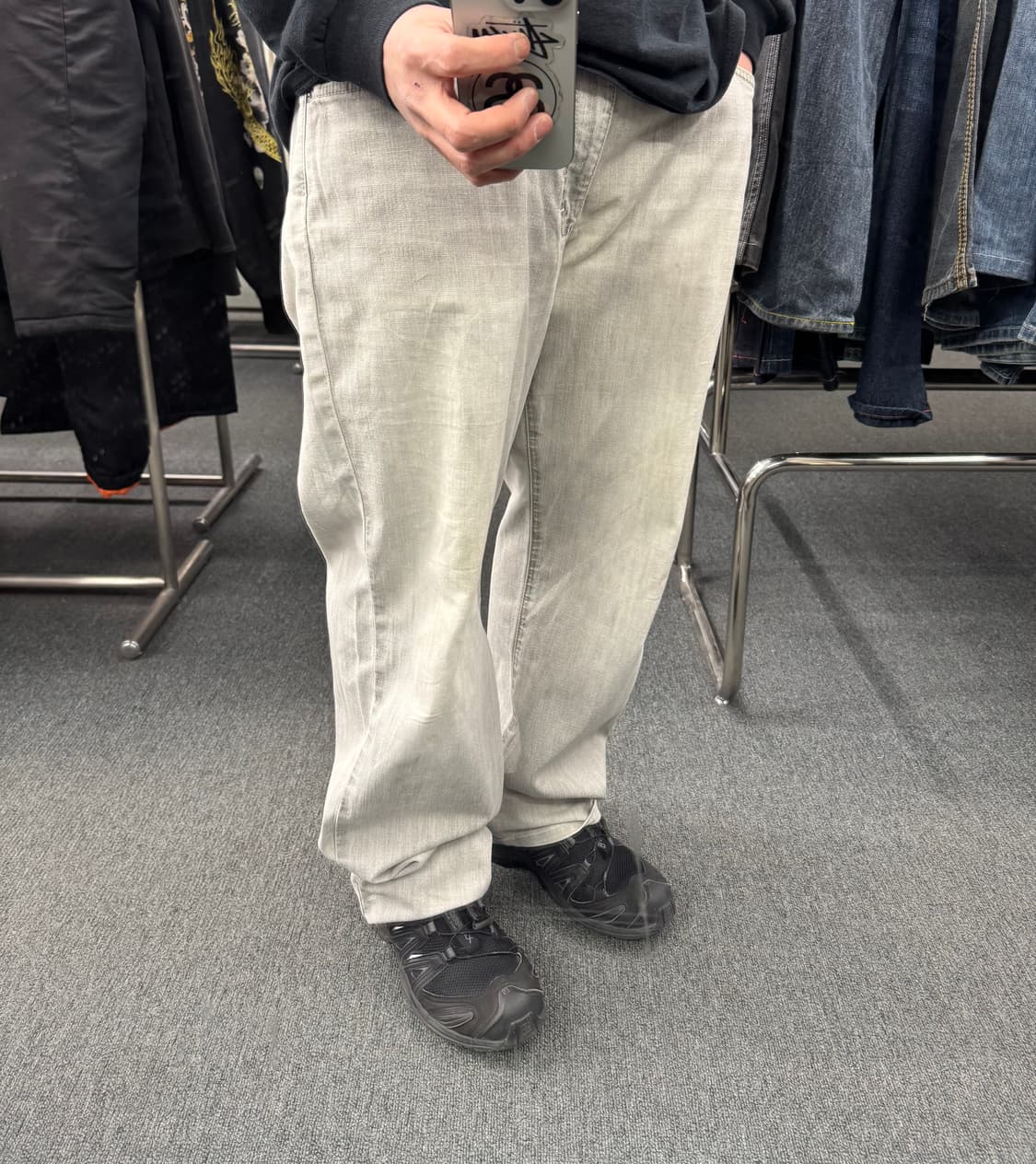 33)랭글러 빈티지 w3444 그레이 데님팬츠 상품이미지2