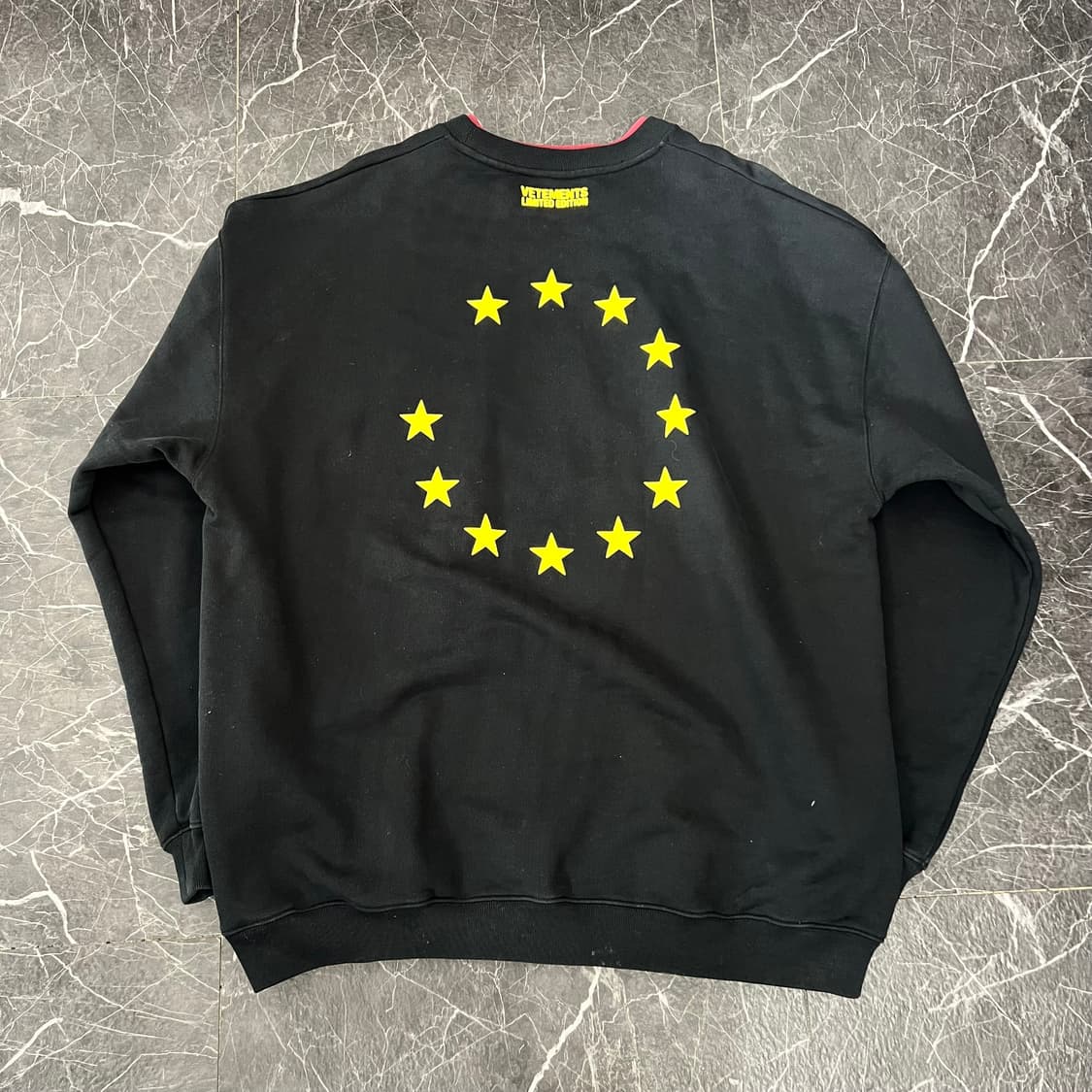 베트멍 더블넥 메이드 인 유럽 스웻 맨투맨 블랙 상품이미지2
