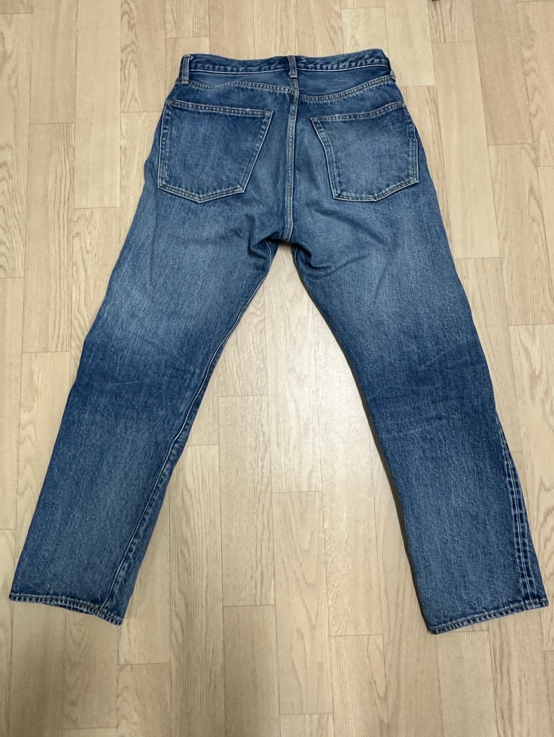 시오타(ciota) 뉴테이퍼드 데님 미디움 다크블루 데미지 M 상품이미지3