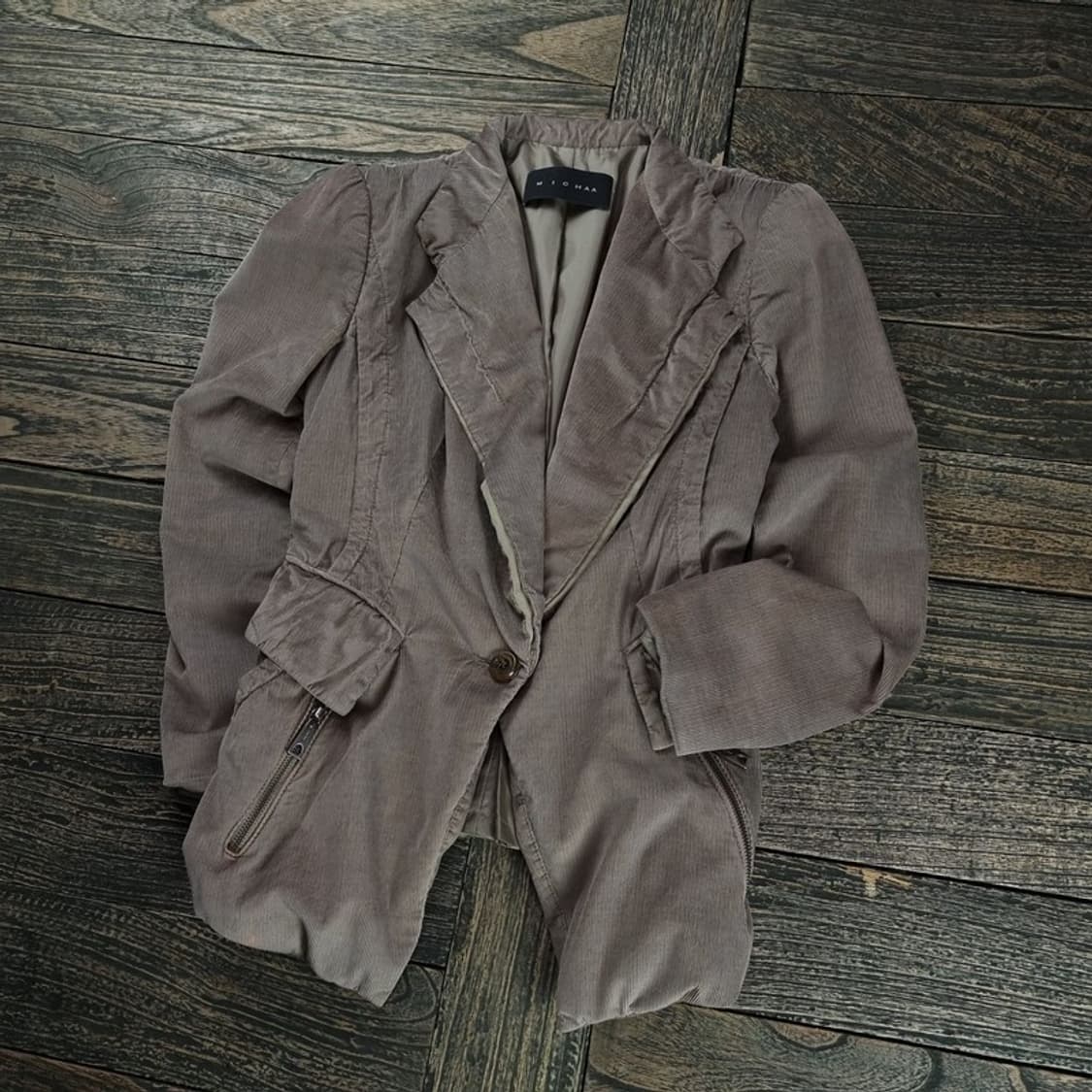 [미샤] 빈티지 디테일 코듀로이 블레이저 자켓 P01394 상품이미지1