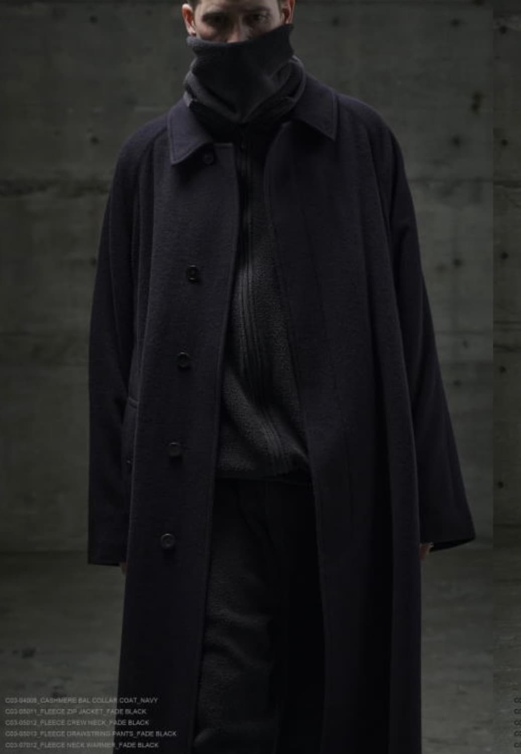 25aw 코모리 캐시미어 발카라 코트 상품이미지1