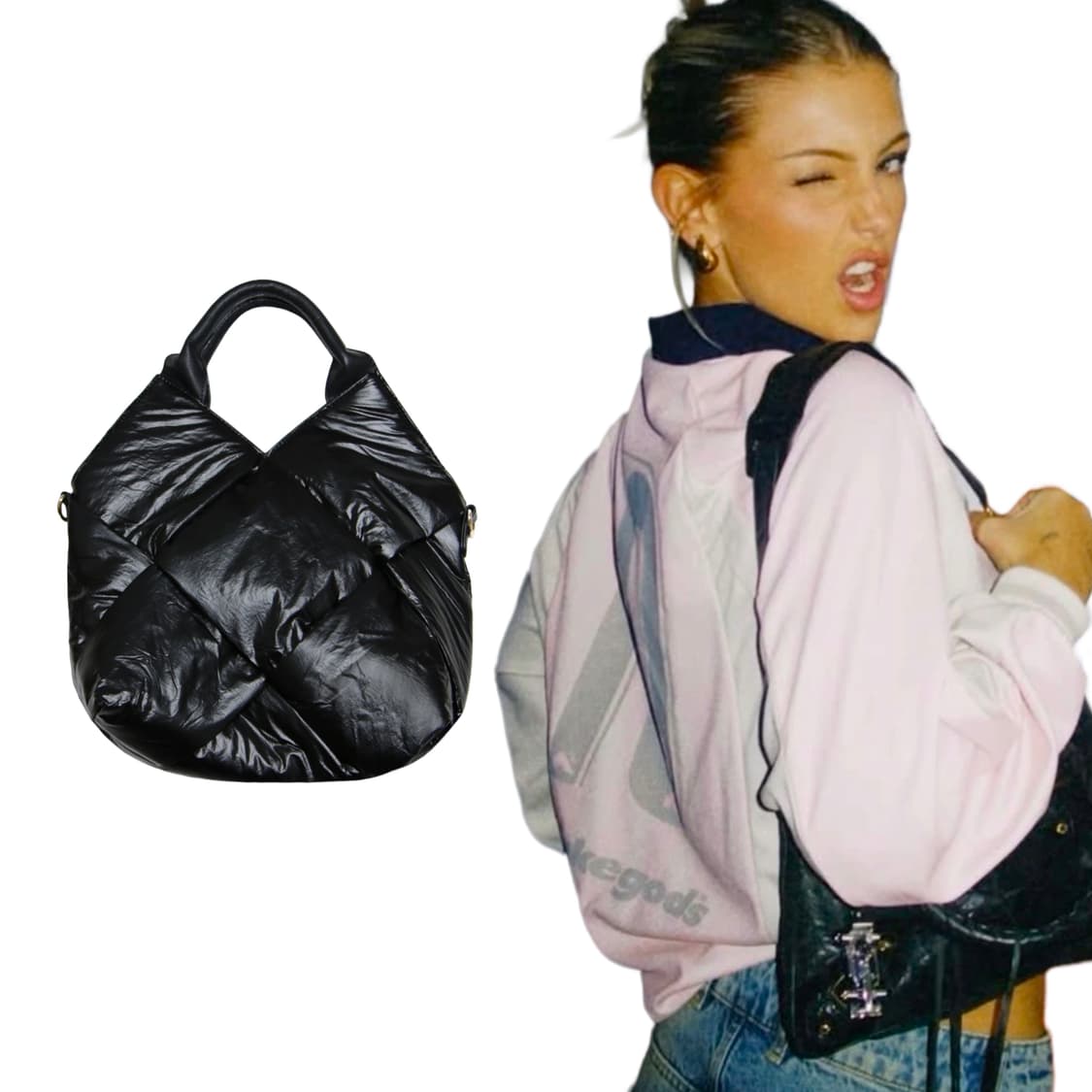 Black Tote bag 상품이미지5