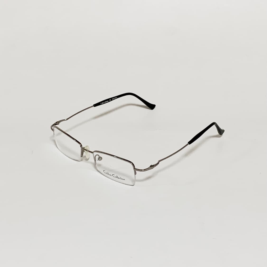 909 데드스탁 빈티지 건메탈 반무테 슬림 직사각 메탈 안경 Y2K 남녀 상품이미지3